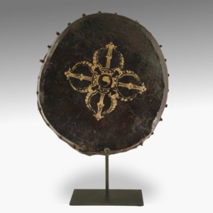 One Sided Drum with Dorje Motif, Based