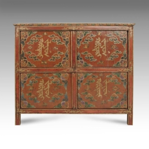 Cabinet with Buddhist Motifs