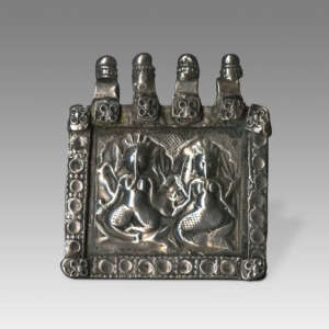 Plaque Amulet Depicting Ganesh and Lakshmi