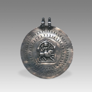Plaque Amulet Depicting Durga on a Lion