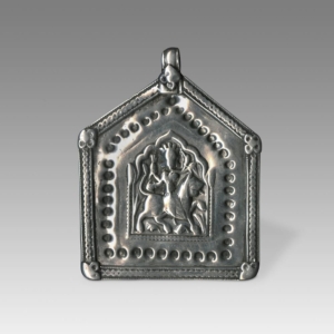Plaque Amulet Depicting Durga on a Lion