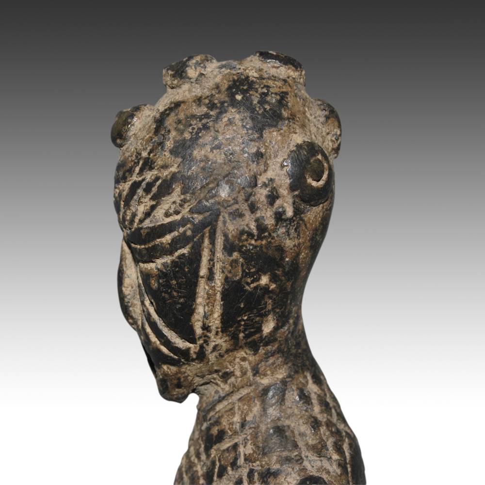 Senufo Bronze Seated Figure - Image 5