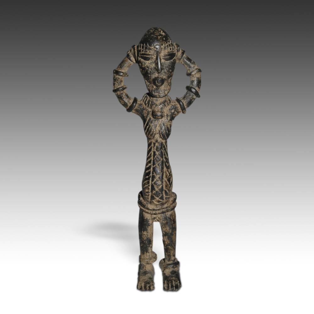 Senufo Standing Female Figure with Hands on Head