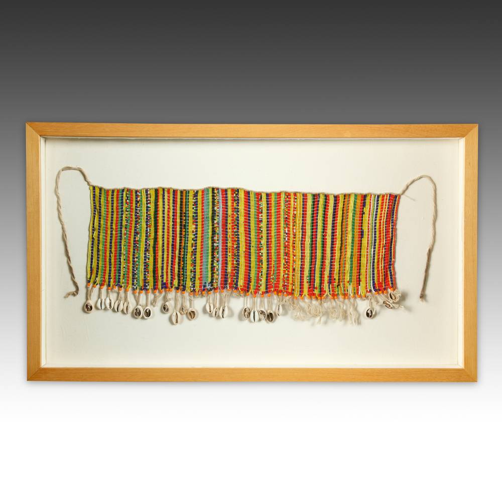 Kirdi Pikuran Cache Sexe or Fertility Apron, Framed