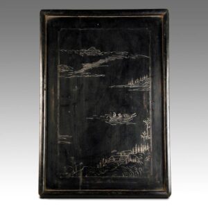 Chinese Serving Tray with Landscape Motif