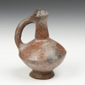 Teke Vessel with Strap Handle and Fish-Scale Motif