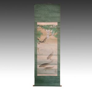 Chinese Scroll Depicting Fish