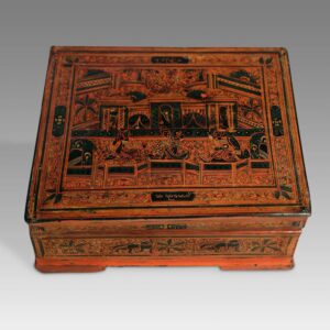 Burmese Rectangular Box with Inscriptions