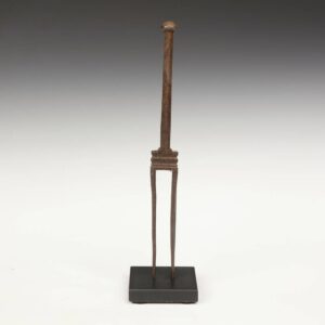 Indian Forged Iron Hair Pick, Based
