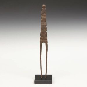 Indian Forged Iron Hair Pick, Based