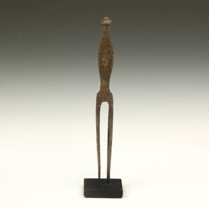 Indian Forged Iron Hair Pick, Based
