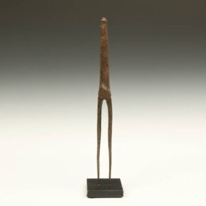 Indian Forged Iron Hair Pick, Based