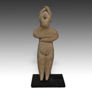 Mexican Terra Cotta Female Figure, Based