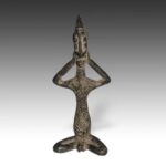 Dogon Stylized Kneeling Male Figure, Dogon Peoples, Mali