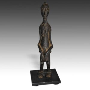 African Forged Iron Standing Figure, Based