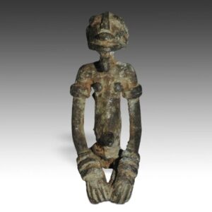 Dogon Bronze Kneeling Figure