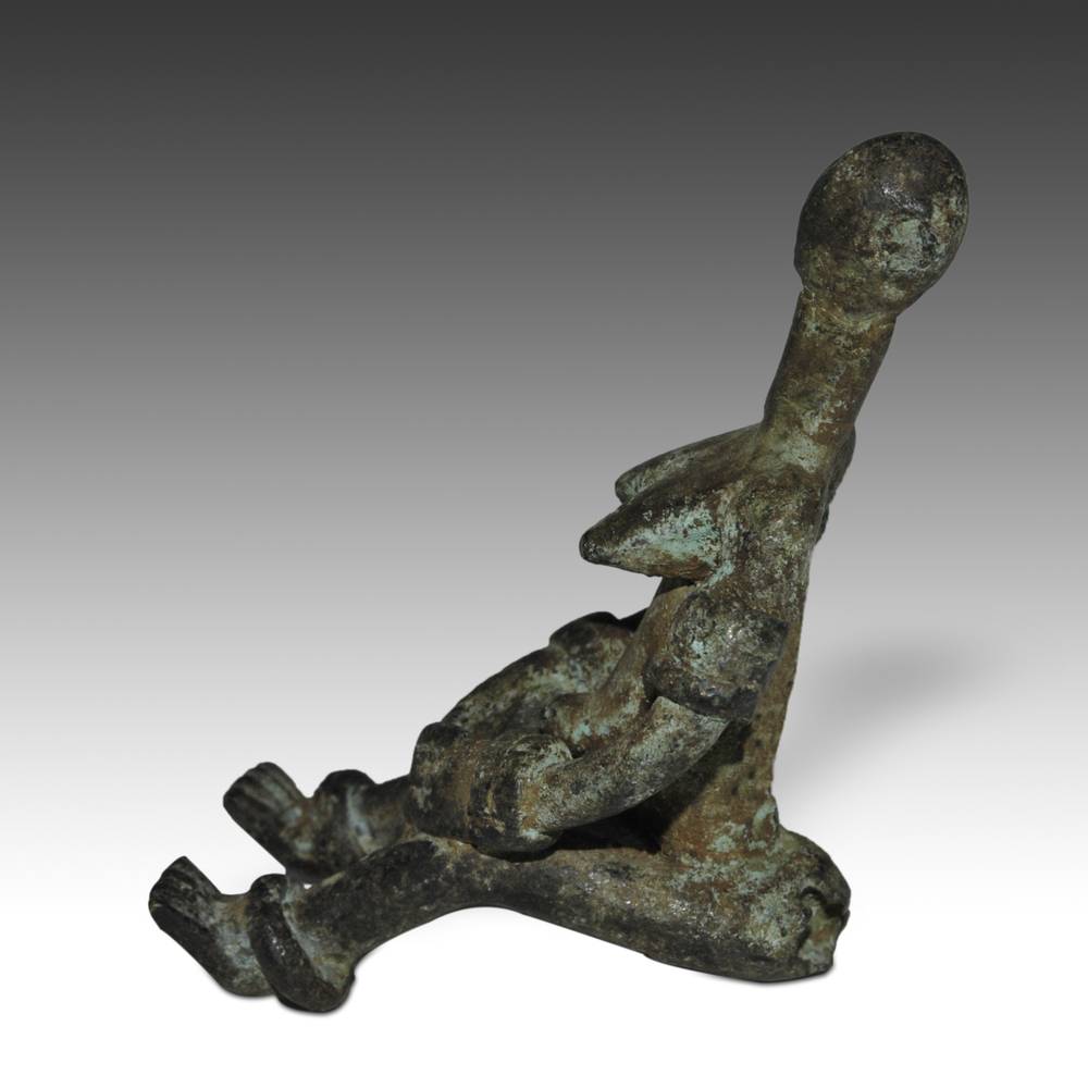 Dogon Iron Seated Figure - Image 2