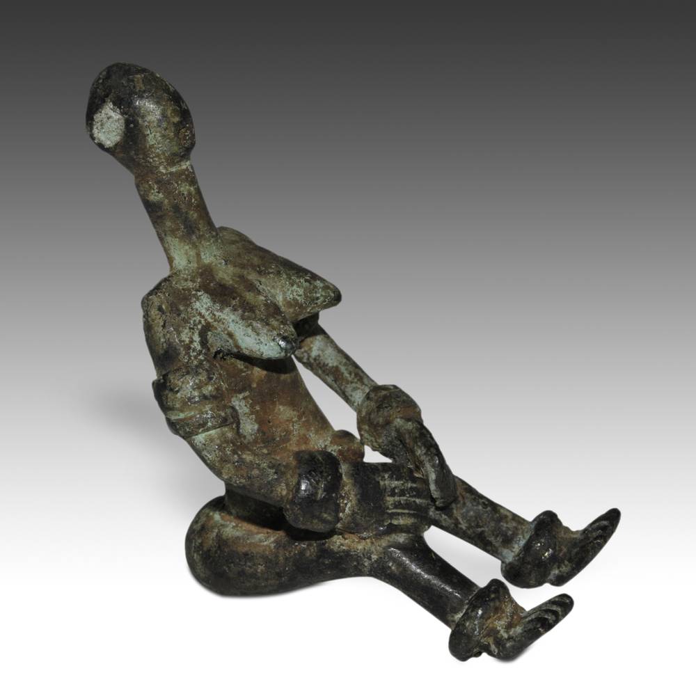 Dogon Iron Seated Figure - Image 3