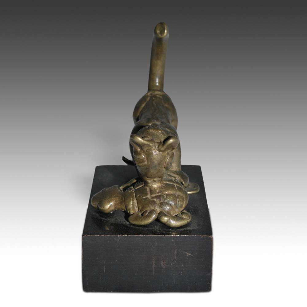 African Gold Weight with Feline & Turtle - Image 2