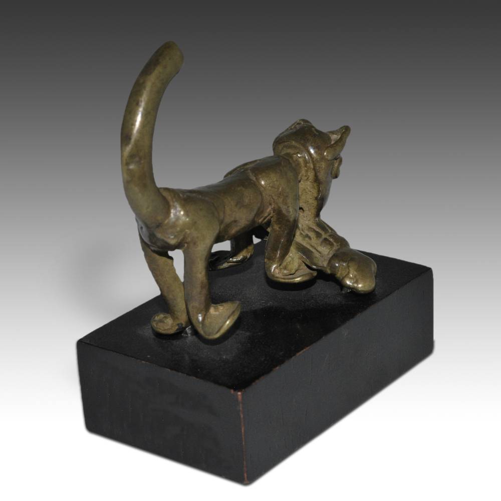 African Gold Weight with Feline & Turtle - Image 4