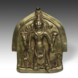 Indian Plaque Depicting Shiva with Cobra Hood