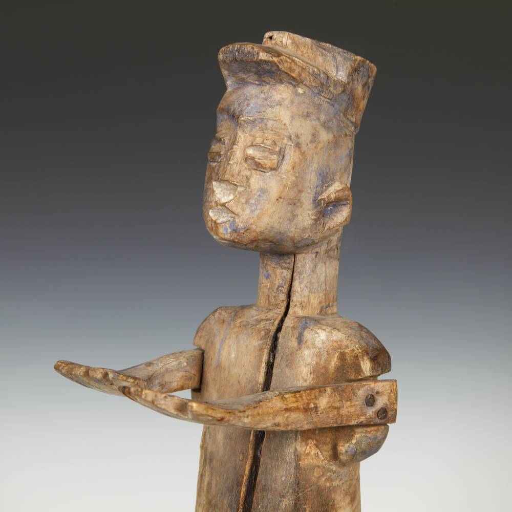 Fante Standing Figure with Arms Raised, Based - Image 6