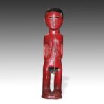 Kulango Kneeling Abstract Figure with Triangular Head, Kulango Peoples, Ivory Coast