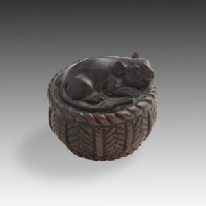 Chinese Toggle Depicting Rat in Basket