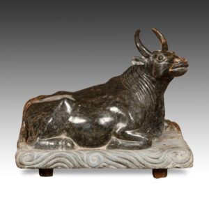 Chinese Marble Figure of a Bull