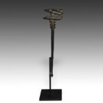 Dogon Hair Pin Depicting Frog, Based, Dogon Peoples, Mali