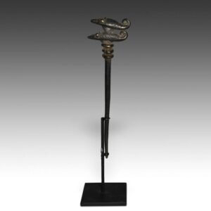 Dogon Hair Pin Depicting Two Reptiles, Based