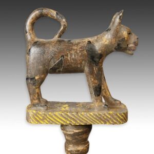 Ashanti Linguist's Staff Depicting Dog with Bone, Based