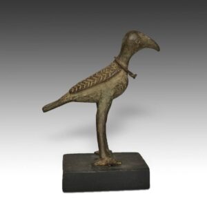 Edo Copper Figure of a Bird, Based