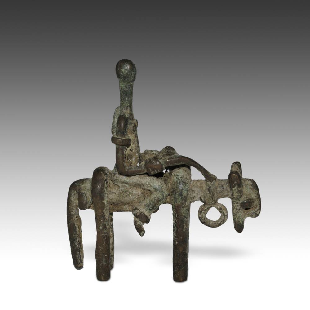Dogon Bronze Equestrian Figure