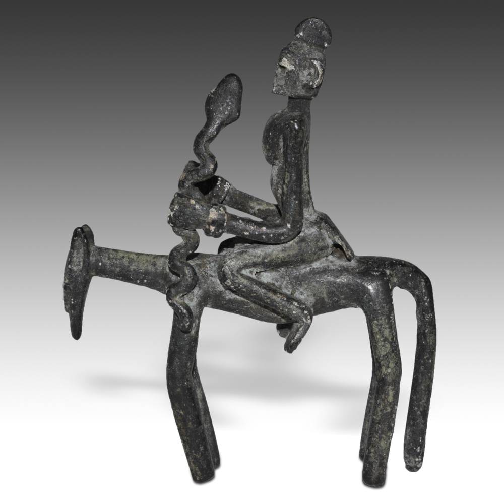 Dogon Bronze Equestrian Figure