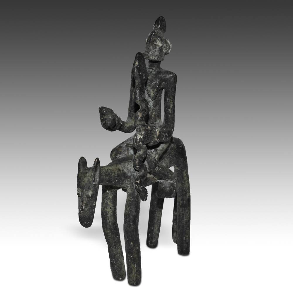 Dogon Bronze Equestrian Figure - Image 2