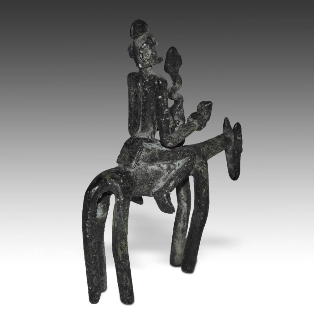 Dogon Bronze Equestrian Figure - Image 3