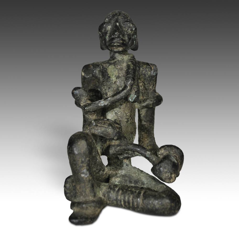 Dogon Bronze Maternity Figure