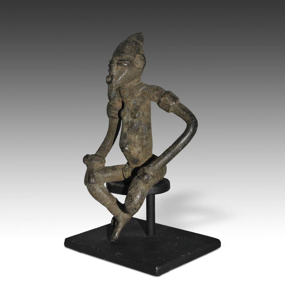 Dogon Seated Male Figure, Based - Image 4
