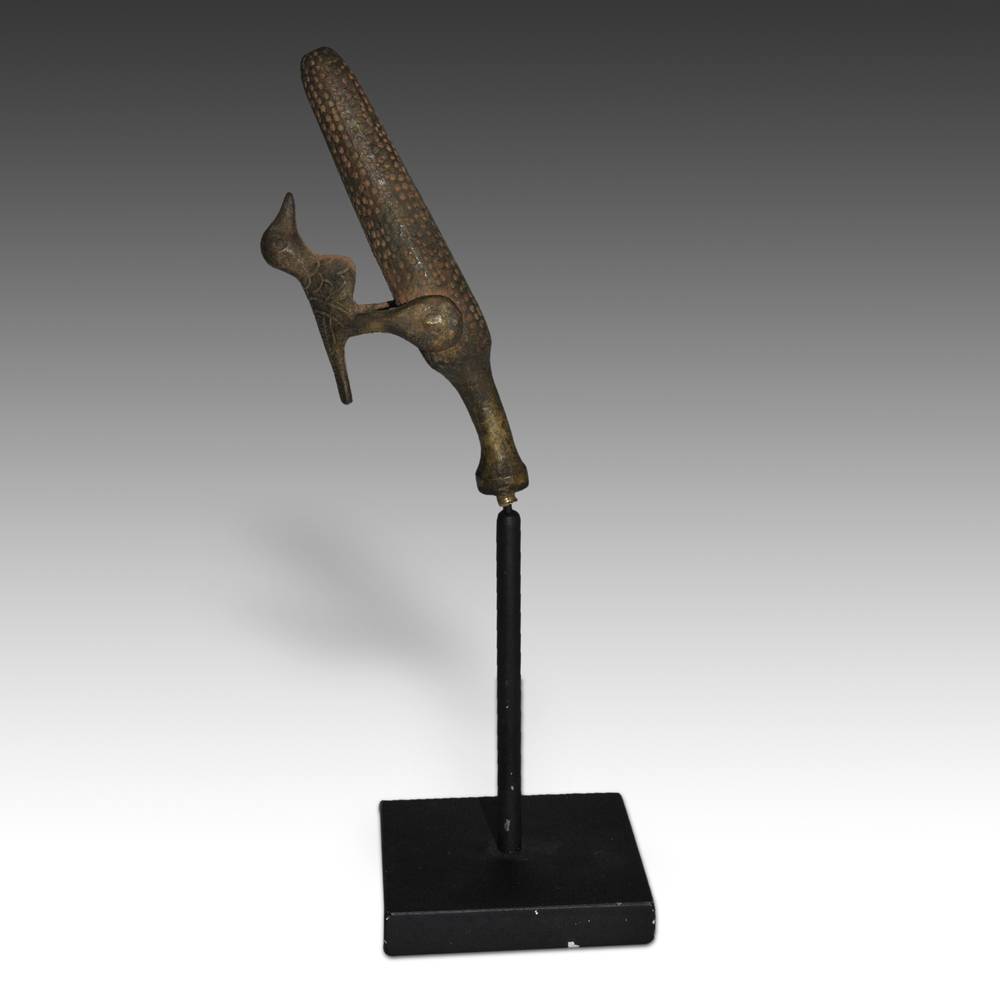 Edo Figure Depicting Bird on Plant, Based