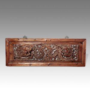 Chinese Horizontal Panel with Pierced Work Dragon Motif