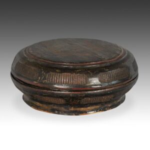 Chinese Rattan Lidded Bowl