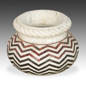 Indian Planter with Zigzag Motif | Carnelian