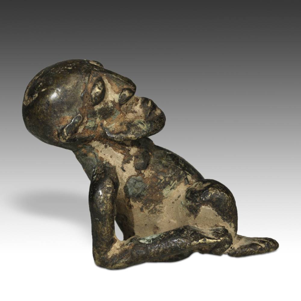 African Bronze Male Figure - Image 2