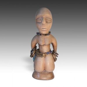 Fon Kneeling Figure with Beads