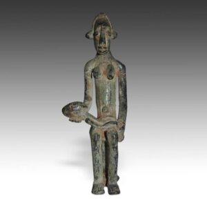 Dogon Bronze Maternity Figure