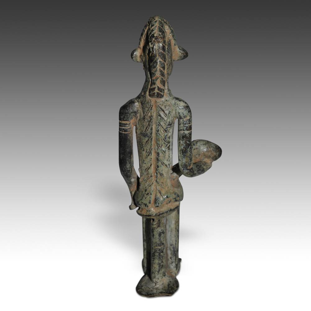 Dogon Bronze Maternity Figure - Image 3