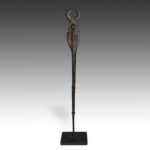 Dogon Hair Pin with Frog, Based, Dogon Peoples, Mali