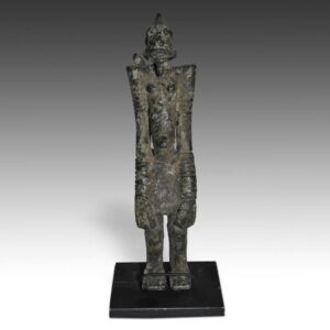 Dogon Bronze Standing Figure, Based