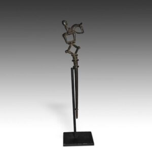 Dogon Hair Pin Depicting Equestrian Figure, Based